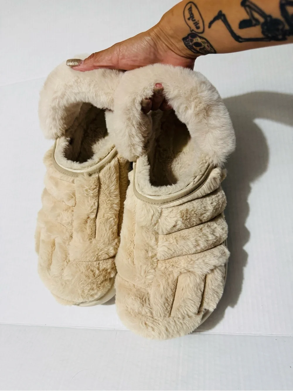 CROCS stomp lined quilted clog size men’s 13 in Cream color BNWT - Picture 10 of 12